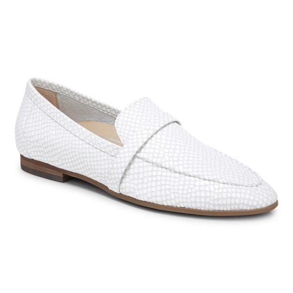 Vionic Loafers Ireland - Zana Lizard Print Loafer White - Womens Shoes Clearance | GCEQF-4596